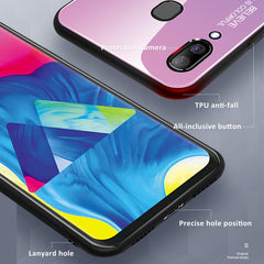 Gradient Color Glass Case, For Galaxy A30, For Galaxy A50, For Galaxy A60, For Galaxy A70