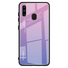 Gradient Color Glass Case, For Galaxy A30, For Galaxy A50, For Galaxy A60, For Galaxy A70