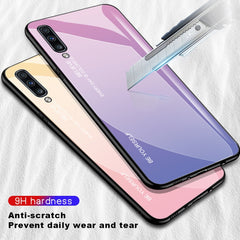 Gradient Color Glass Case, For Galaxy A70, For Galaxy M10, For Galaxy M30