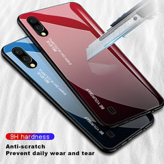 Gradient Color Glass Case, For Galaxy M10, For Galaxy M20, For Galaxy M30, For Galaxy Note 9