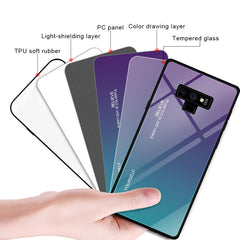 Gradient Color Glass Case, For Galaxy Note 9, For Galaxy S9, For Galaxy S10