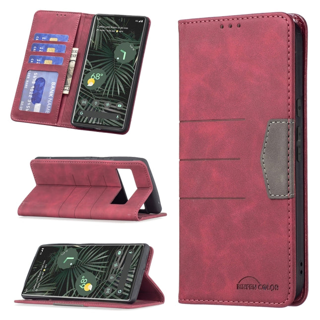 Magnetic Splicing Leather Phone Case, For Google Pixel 6 Pro, For Google Pixel 6, For Xiaomi Redmi 9A, For Xiaomi Redmi 9C, For Xiaomi Redmi 9, For Xiaomi Redmi 10