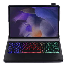 A08-AS Ultra-thin Backlight Bluetooth Keyboard Leather Case with Touchpad For Samsung Galaxy Tab A8 2021 SM-X205 / SM-X200