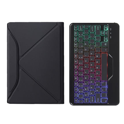 BA08S Backlight Diamond Texture Bluetooth Keyboard Leather Case with Triangle Back Support For Samsung Galaxy Tab A8 2021 SM-X205 / SM-X200