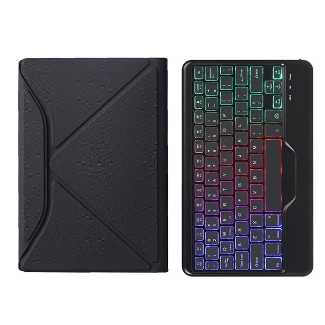 BA08S Backlight Diamond Texture Bluetooth Keyboard Leather Case with Triangle Back Support For Samsung Galaxy Tab A8 2021 SM-X205 / SM-X200, BA08S