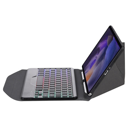 BA08S Backlight Diamond Texture Bluetooth Keyboard Leather Case with Triangle Back Support For Samsung Galaxy Tab A8 2021 SM-X205 / SM-X200