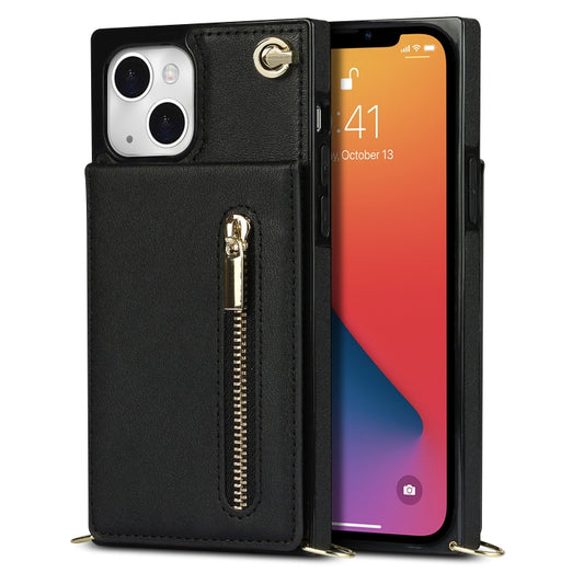 Cross-body Zipper Square Phone Case with Holder, For iPhone 13 mini, For iPhone 13, For iPhone 13 Pro, For iPhone 13 Pro Max