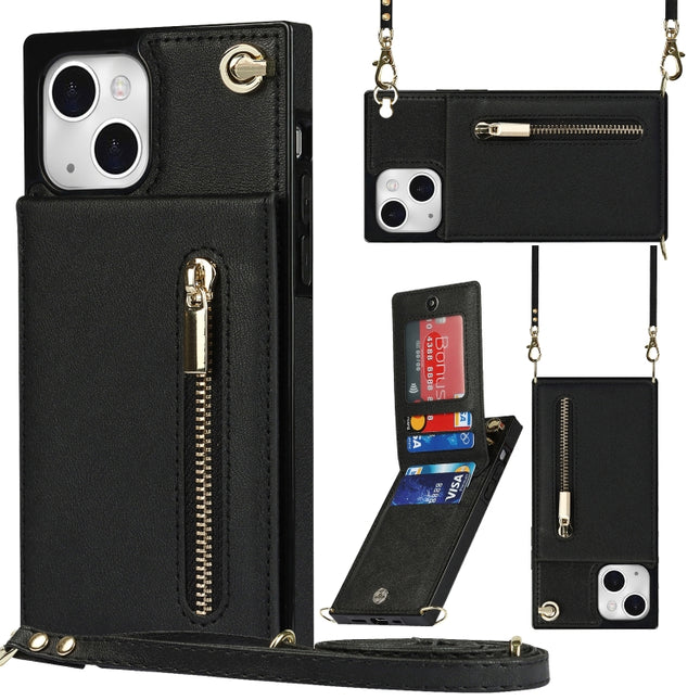 Quadratische Cross-Body-Telefonhülle mit Reißverschluss und Halterung, für iPhone 13 Mini, für iPhone 13, für iPhone 13 Pro, für iPhone 13 Pro Max