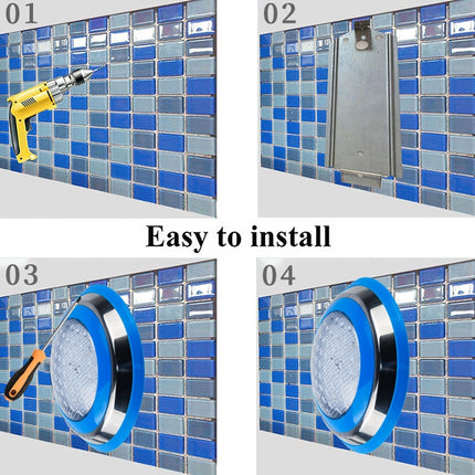 LED Stainless Steel Wall-mounted Pool Light Landscape Underwater Light