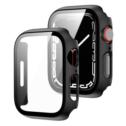 2 in 1 PC Frame + Tempered Glass Protector Case, For Apple Watch Series 9 / 8 / 7 41mm, For Apple Watch Series 8 / 7 45mm, For Apple Watch Series 9 / 8 / 7 45mm