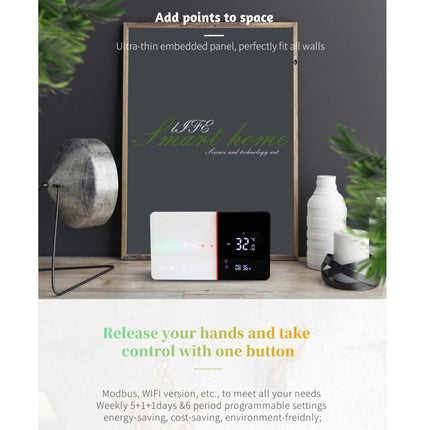 BHT-005-GCLW 220V AC 3A Smart Home Heating Thermostat for EU Box, Control Boiler Heating with Only Internal Sensor & WIFI Connection, BHT-005-GCLW