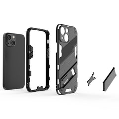 Punk Armor 2 in 1 PC + TPU Phone Case with Invisible Holder, For iPhone 13 mini, For iPhone 13, For iPhone 13 Pro, For iPhone 13 Pro Max