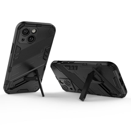 Punk Armor 2 in 1 PC + TPU Phone Case with Invisible Holder, For iPhone 13 mini, For iPhone 13, For iPhone 13 Pro