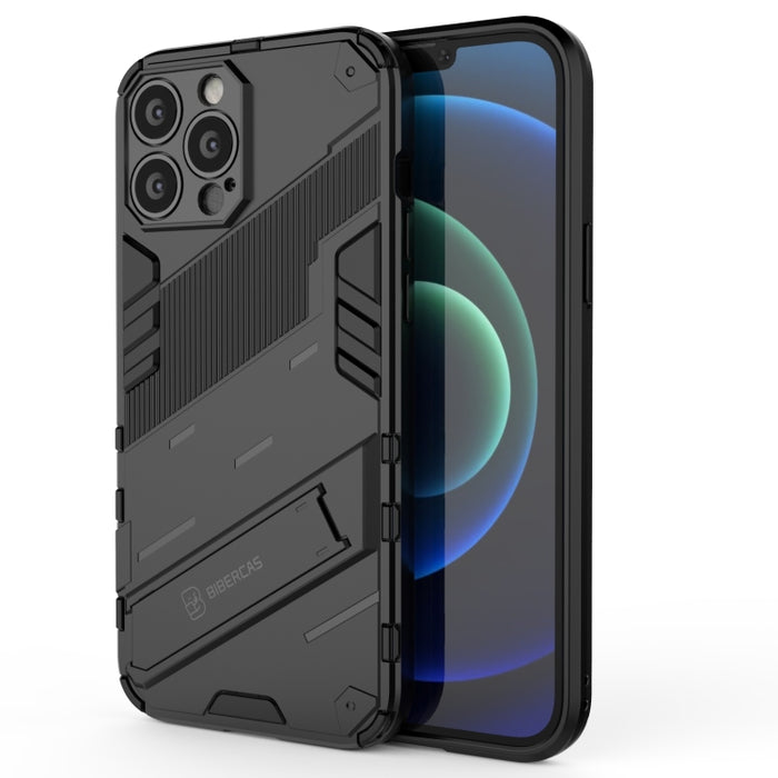 Punk Armor 2 in 1 PC + TPU Phone Case with Invisible Holder, For iPhone 13 Pro Max
