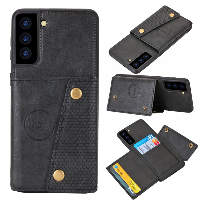 Double Buckle PU + TPU Magnetic Phone Case, For Samsung Galaxy S22 5G, For Xiaomi 11T, For Samsung Galaxy S22+ 5G, For Samsung Galaxy S22 Ultra 5G