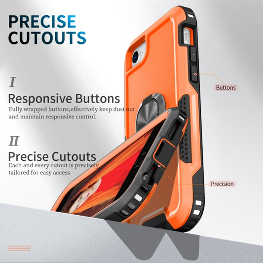 3 in 1 PC + TPU Phone Case with Ring Holder, For iPhone SE 2022 / SE 2020 / 8 / 7, For iPhone 8 Plus & 7 Plus, For iPhone 11, For iPhone 11 Pro