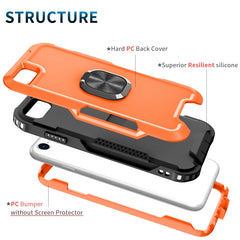 3 in 1 PC + TPU Phone Case with Ring Holder, For iPhone SE 2022 / SE 2020 / 8 / 7, For iPhone 8 Plus & 7 Plus, For iPhone 11, For iPhone 11 Pro