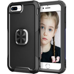 3 in 1 PC + TPU Phone Case with Ring Holder, For iPhone SE 2022 / SE 2020 / 8 / 7, For iPhone 8 Plus & 7 Plus, For iPhone 11, For iPhone 11 Pro