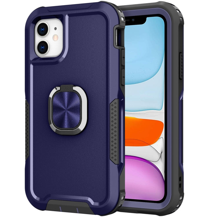 3 in 1 PC + TPU Phone Case with Ring Holder, For iPhone SE 2022 / SE 2020 / 8 / 7, For iPhone 8 Plus & 7 Plus, For iPhone 11, For iPhone 11 Pro