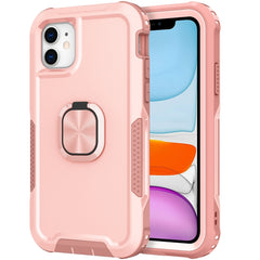 3 in 1 PC + TPU Phone Case with Ring Holder, For iPhone SE 2022 / SE 2020 / 8 / 7, For iPhone 8 Plus & 7 Plus, For iPhone 11, For iPhone 11 Pro