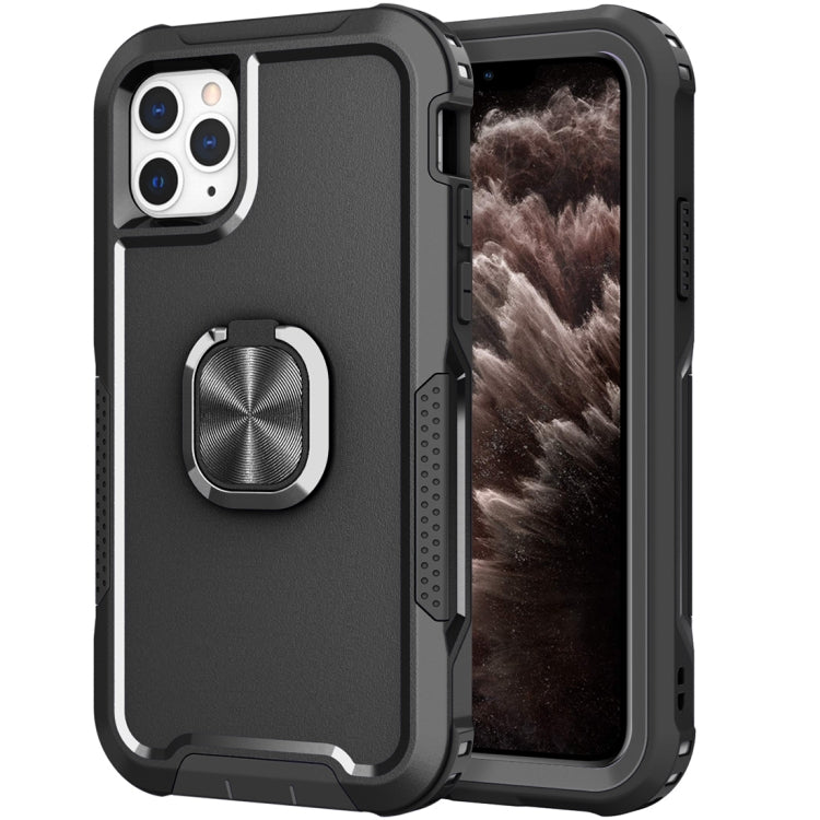 3 in 1 PC + TPU Phone Case with Ring Holder, For iPhone 11 Pro Max, For iPhone XR, For iPhone XS Max, For iPhone 13 mini