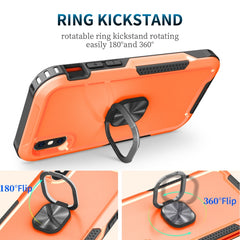 3 in 1 PC + TPU Phone Case with Ring Holder, For iPhone X & XS, For iPhone XR, For iPhone XS Max, For iPhone 13 mini, For iPhone 12 mini