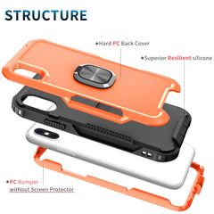 3 in 1 PC + TPU Phone Case with Ring Holder, For iPhone X & XS, For iPhone XR, For iPhone XS Max, For iPhone 13 mini, For iPhone 12 mini