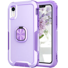 3 in 1 PC + TPU Phone Case with Ring Holder, For iPhone X & XS, For iPhone XR, For iPhone XS Max, For iPhone 13 mini, For iPhone 12 mini