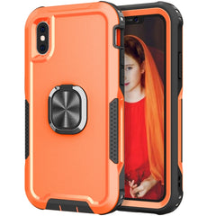 3 in 1 PC + TPU Phone Case with Ring Holder, For iPhone X & XS, For iPhone XR, For iPhone XS Max, For iPhone 13 mini, For iPhone 12 mini