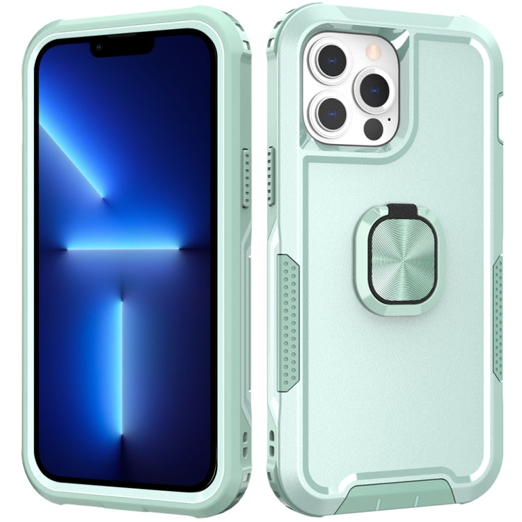 3 in 1 PC + TPU Phone Case with Ring Holder, For iPhone 13 Pro Max, For iPhone 12 Pro Max, For iPhone 13 Pro, For iPhone 13
