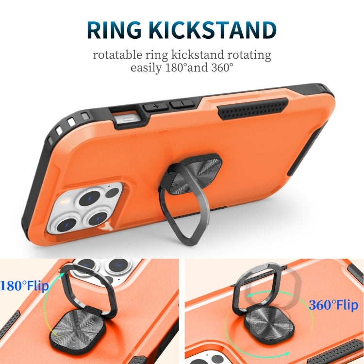3 in 1 PC + TPU Phone Case with Ring Holder, For iPhone 13 Pro Max, For iPhone 12 Pro Max, For iPhone 13 Pro, For iPhone 13