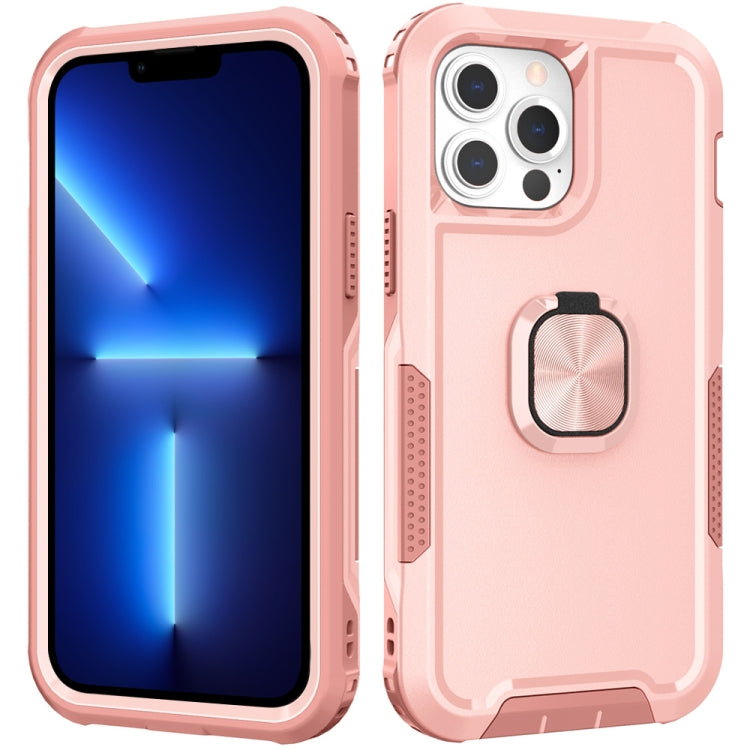 3 in 1 PC + TPU Phone Case with Ring Holder, For iPhone 13 Pro Max, For iPhone 12 Pro Max, For iPhone 13 Pro, For iPhone 13