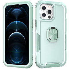 3 in 1 PC + TPU Phone Case with Ring Holder, For iPhone 13 Pro Max, For iPhone 12 Pro Max, For iPhone 13 Pro, For iPhone 13, For iPhone 12 / 12 Pro