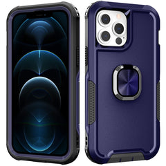 3 in 1 PC + TPU Phone Case with Ring Holder, For iPhone 13 Pro Max, For iPhone 12 Pro Max, For iPhone 13 Pro, For iPhone 13, For iPhone 12 / 12 Pro