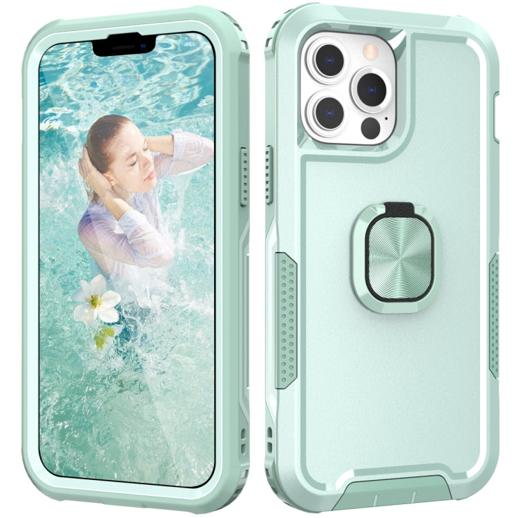 3 in 1 PC + TPU Phone Case with Ring Holder, For iPhone 13 Pro Max, For iPhone 12 Pro Max, For iPhone 13 Pro, For iPhone 13