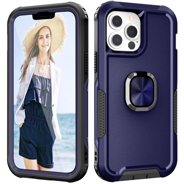 3 in 1 PC + TPU Phone Case with Ring Holder, For iPhone 13 Pro Max, For iPhone 12 Pro Max, For iPhone 13 Pro, For iPhone 13