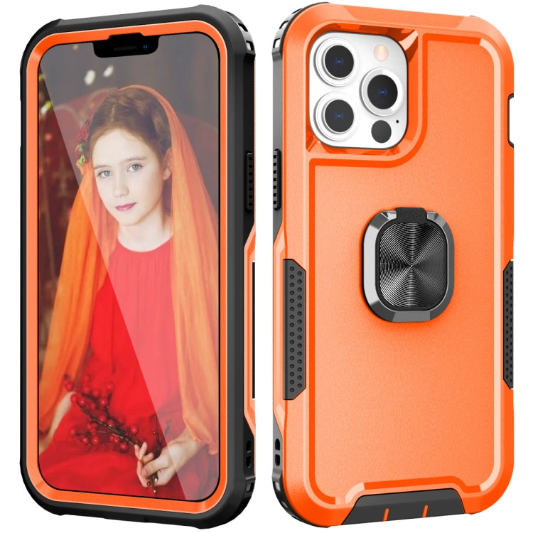 3 in 1 PC + TPU Phone Case with Ring Holder, For iPhone 13 Pro Max, For iPhone 12 Pro Max, For iPhone 13 Pro, For iPhone 13