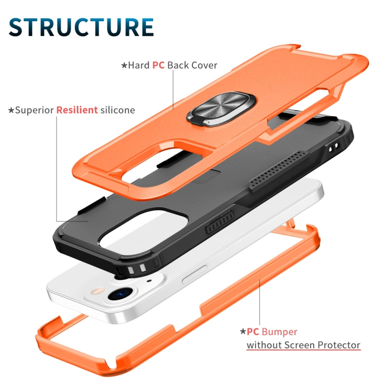 3 in 1 PC + TPU Phone Case with Ring Holder, For iPhone 12 / 12 Pro