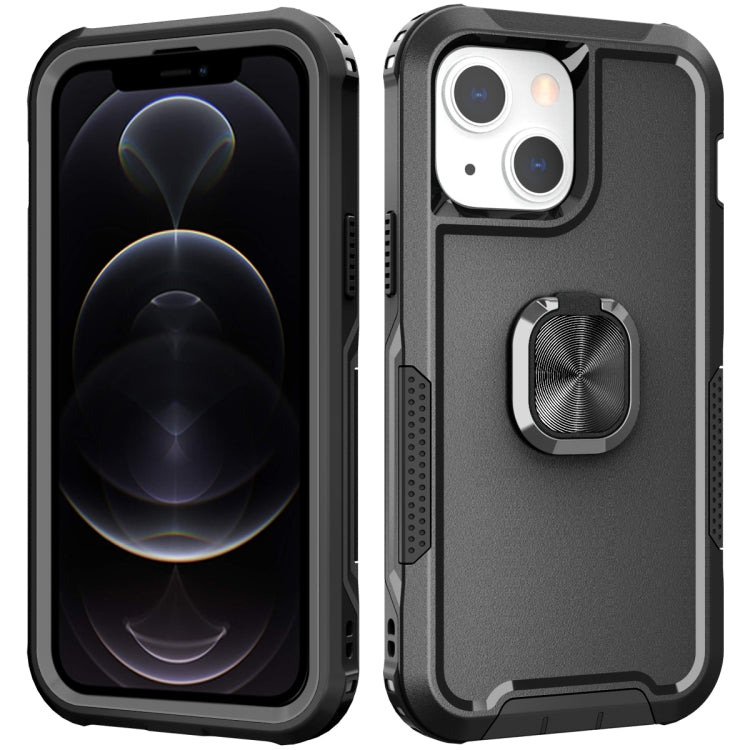 3 in 1 PC + TPU Phone Case with Ring Holder, For iPhone 12 / 12 Pro