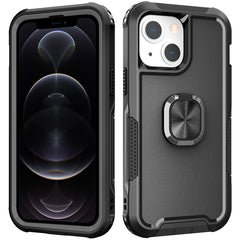 3 in 1 PC + TPU Phone Case with Ring Holder, For iPhone 13 Pro Max, For iPhone 12 Pro Max, For iPhone 13 Pro, For iPhone 13, For iPhone 12 / 12 Pro