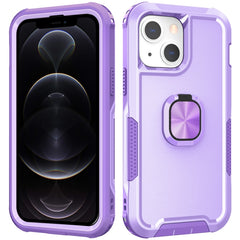 3 in 1 PC + TPU Phone Case with Ring Holder, For iPhone 13 Pro Max, For iPhone 12 Pro Max, For iPhone 13 Pro, For iPhone 13, For iPhone 12 / 12 Pro