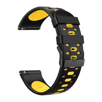22mm Three Rows Holes Two-color Silicone Strap Watchband, For Huawei Watch GT 3