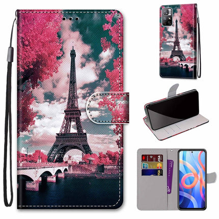 Coloured Drawing Cross Texture Horizontal Flip Leather Phone Case with Holder & Card Slots & Wallet & Lanyard, For Xiaomi Redmi Note 11