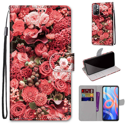 Coloured Drawing Cross Texture Horizontal Flip Leather Phone Case with Holder & Card Slots & Wallet & Lanyard, For Xiaomi Redmi Note 11