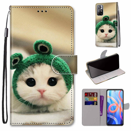 Coloured Drawing Cross Texture Horizontal Flip Leather Phone Case with Holder & Card Slots & Wallet & Lanyard, For Xiaomi Redmi Note 11