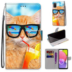 For Samsung Galaxy A03s 166mm Version / Cat Drinking Soda