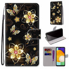 For Samsung Galaxy A13 4G / Gold Diamond Butterfly