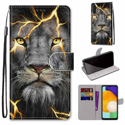Coloured Drawing Cross Texture Horizontal Flip Leather Phone Case with Holder & Card Slots & Wallet & Lanyard, For Samsung Galaxy A13 5G