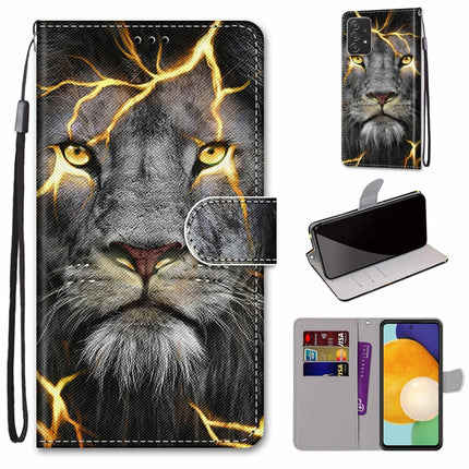 Coloured Drawing Cross Texture Horizontal Flip Leather Phone Case with Holder & Card Slots & Wallet & Lanyard, For Samsung Galaxy A53 5G