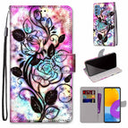 For Samsung Galaxy M52 5G / Color Bottom Hollow Flower